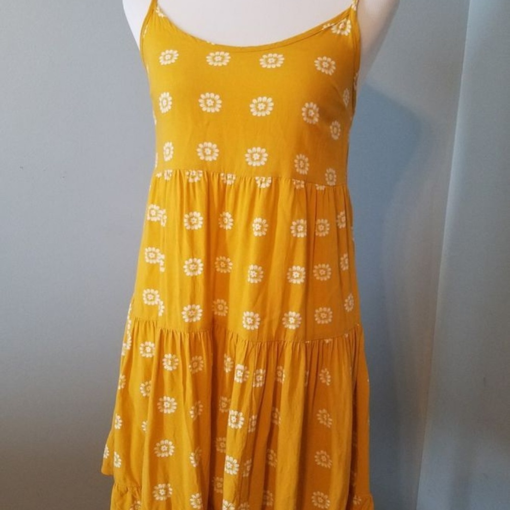 Mossimo Woman's Flower Tiered Challis Dress